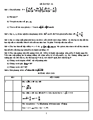 Đề ôn tập môn Toán Lớp 9 - Đề số 49 (Có đáp án)